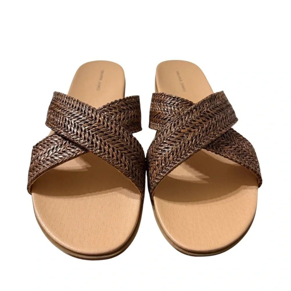 Draper James Alex Raffia Slide Sandals – Brown | Women’s 10